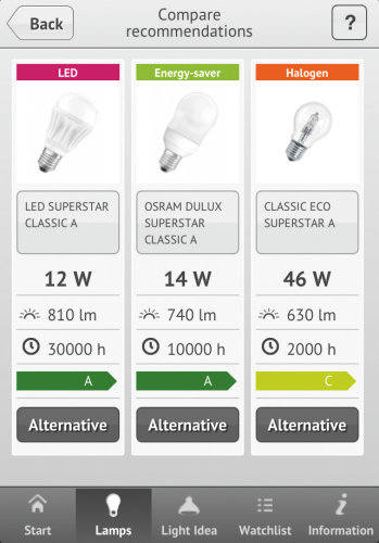 Osram Light Finder app